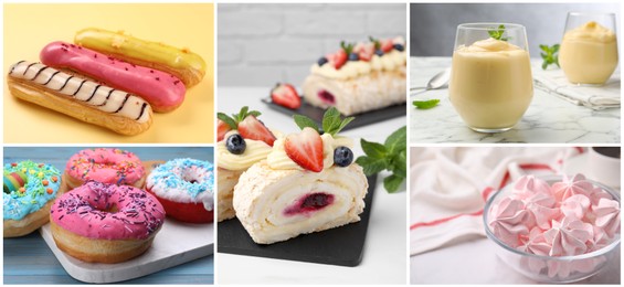 Image of Foods with fluffy or airy texture, collage