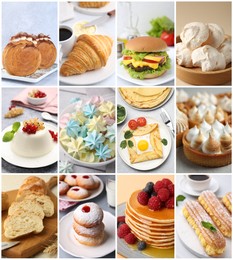 Image of Foods with fluffy or airy texture, collage