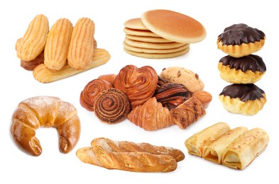Image of Foods with fluffy or airy texture, set on white background