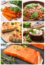 Image of Seasoned taste. Collection of dishes with added herbs