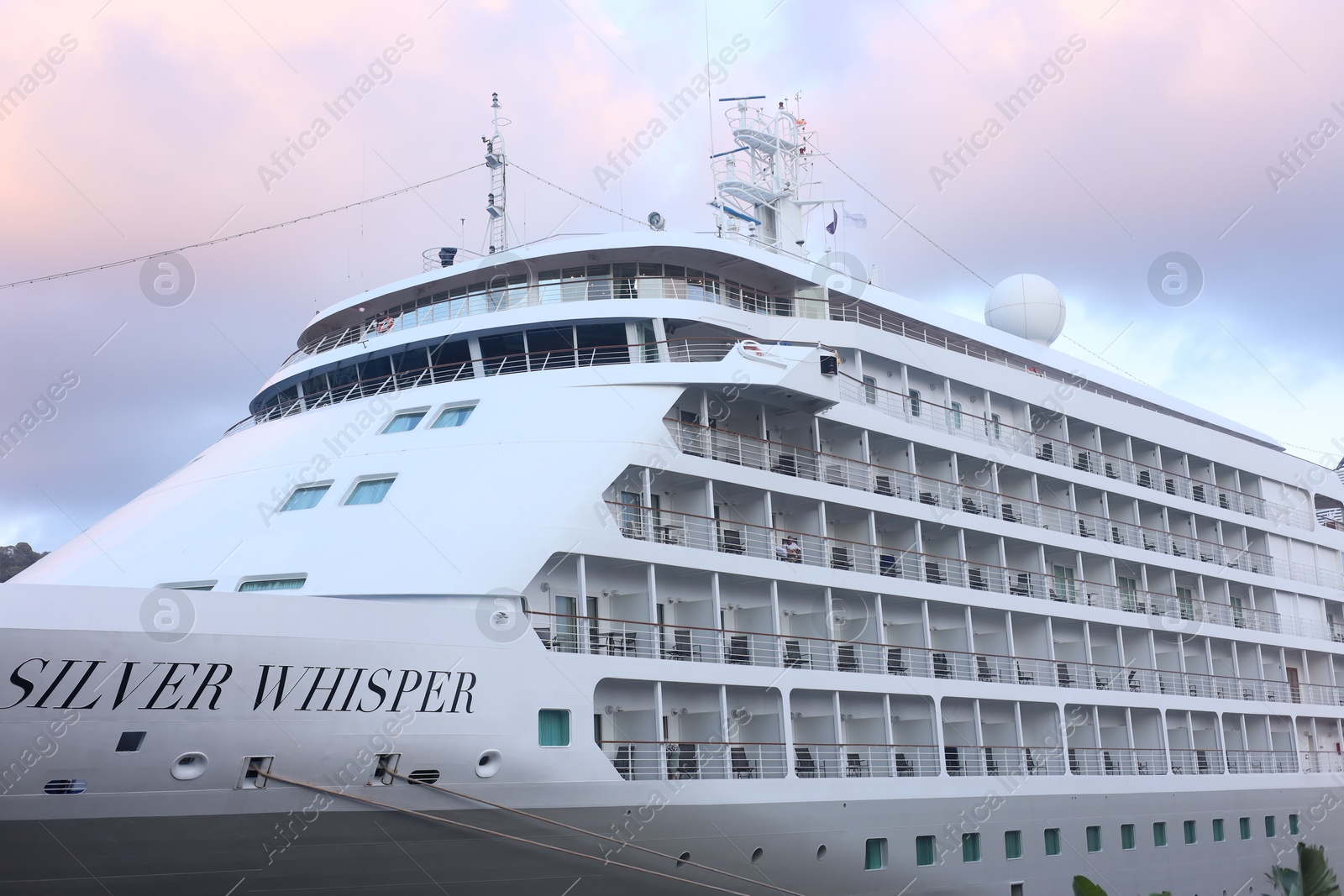 Photo of Nice, France - August 24, 2025: Picturesque view of cruise ship in harbor near city