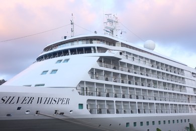Photo of Nice, France - August 24, 2025: Picturesque view of cruise ship in harbor near city