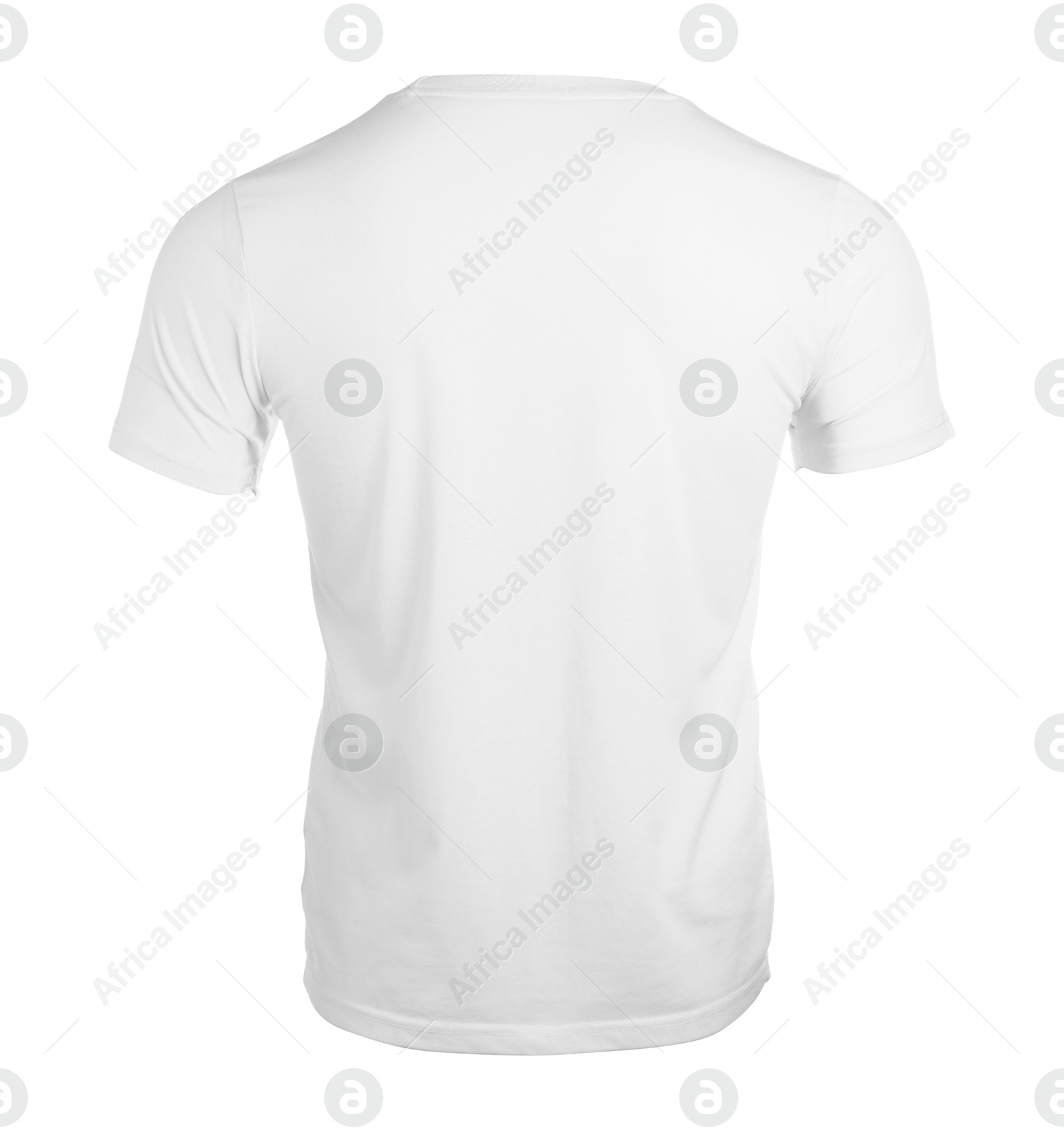 Photo of White t-shirt isolated on white. Mockup for design