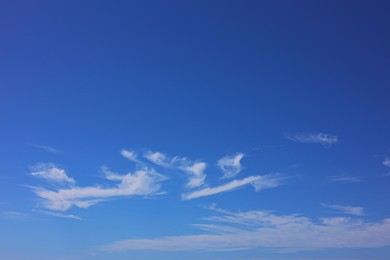Photo of Beautiful blue sky with clouds on sunny day