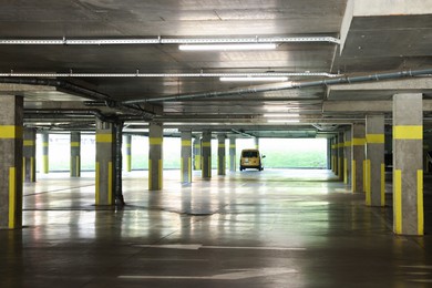 Photo of View of underground garage with parked car