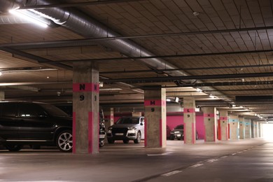 Photo of View of many cars in underground parking