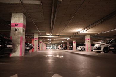 Photo of View of many cars in underground parking