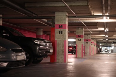 Photo of View of many cars in underground parking