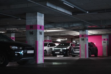 Photo of View of many cars in underground parking