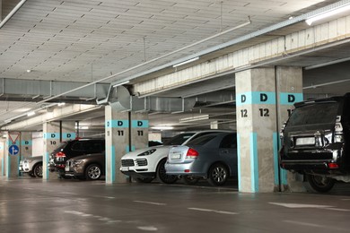 Photo of View of many cars in underground parking