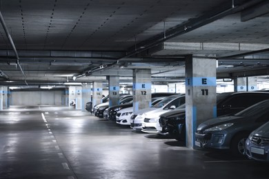 Photo of View of many cars in underground parking