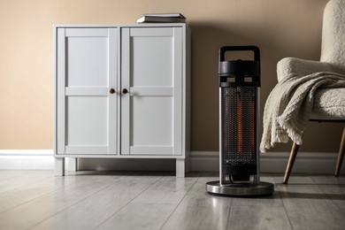 Image of Heater of floor in room. Comfortable temperature during cold season