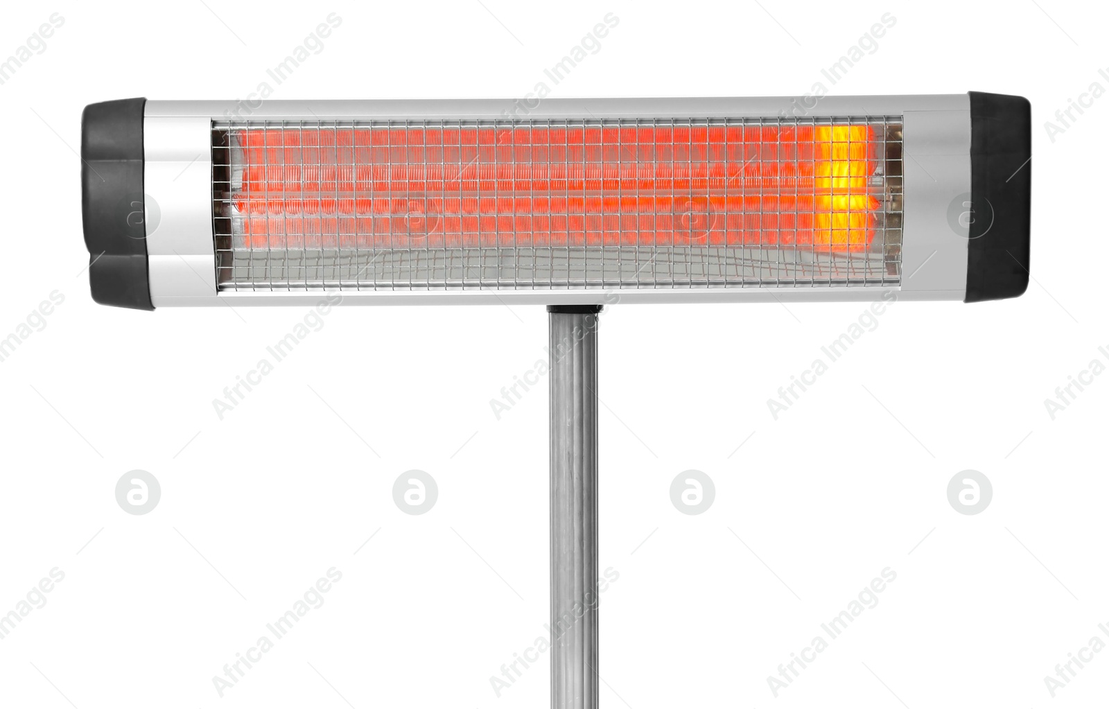 Photo of One modern electric heater isolated on white