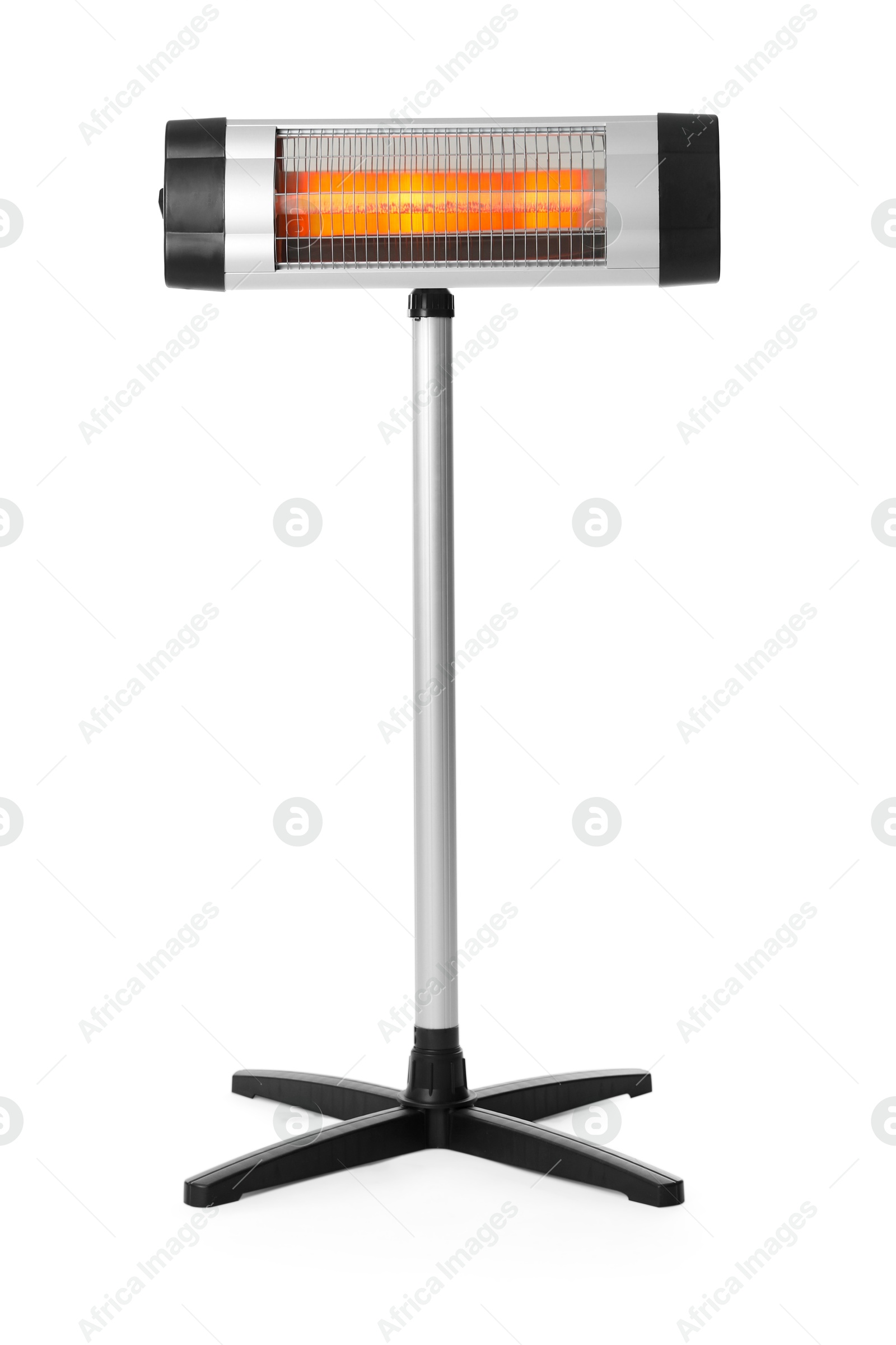 Photo of One modern electric heater isolated on white