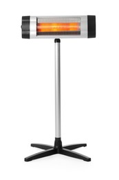 Photo of One modern electric heater isolated on white