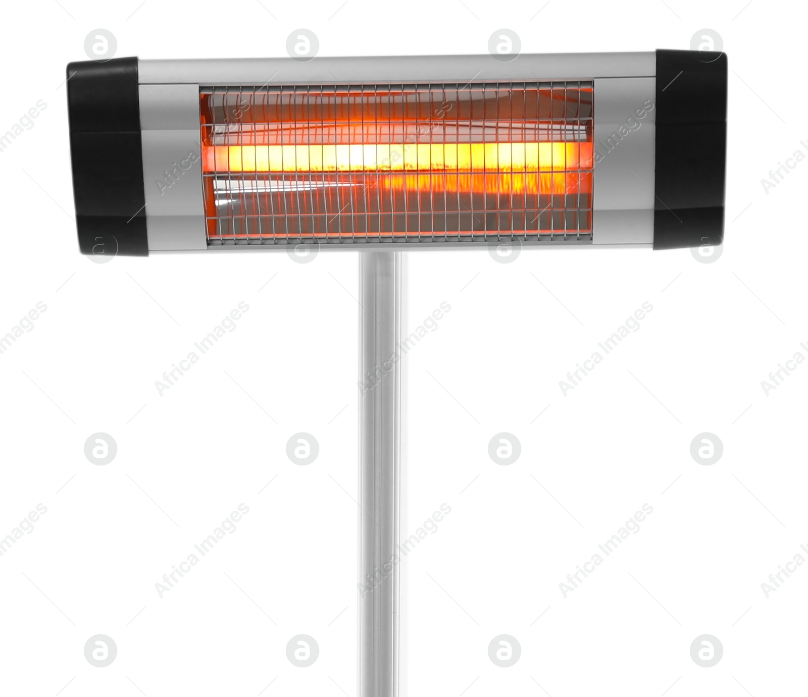 Photo of One modern electric heater isolated on white