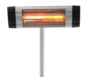 Photo of One modern electric heater isolated on white