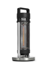Photo of One modern electric heater isolated on white
