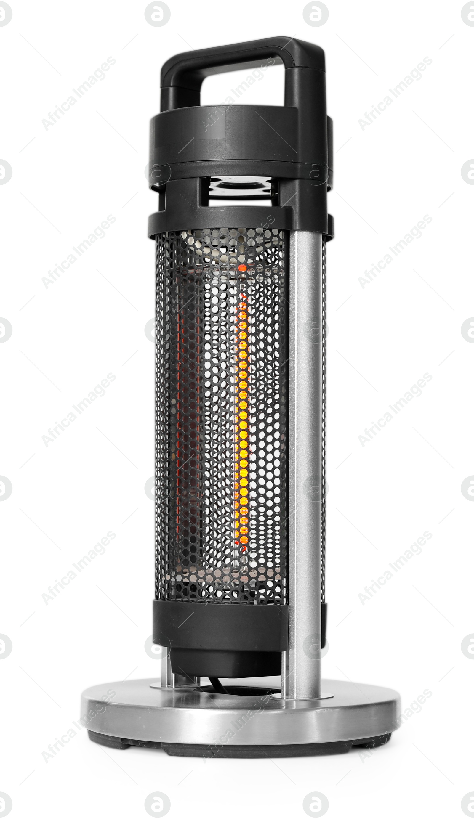 Photo of One modern electric heater isolated on white