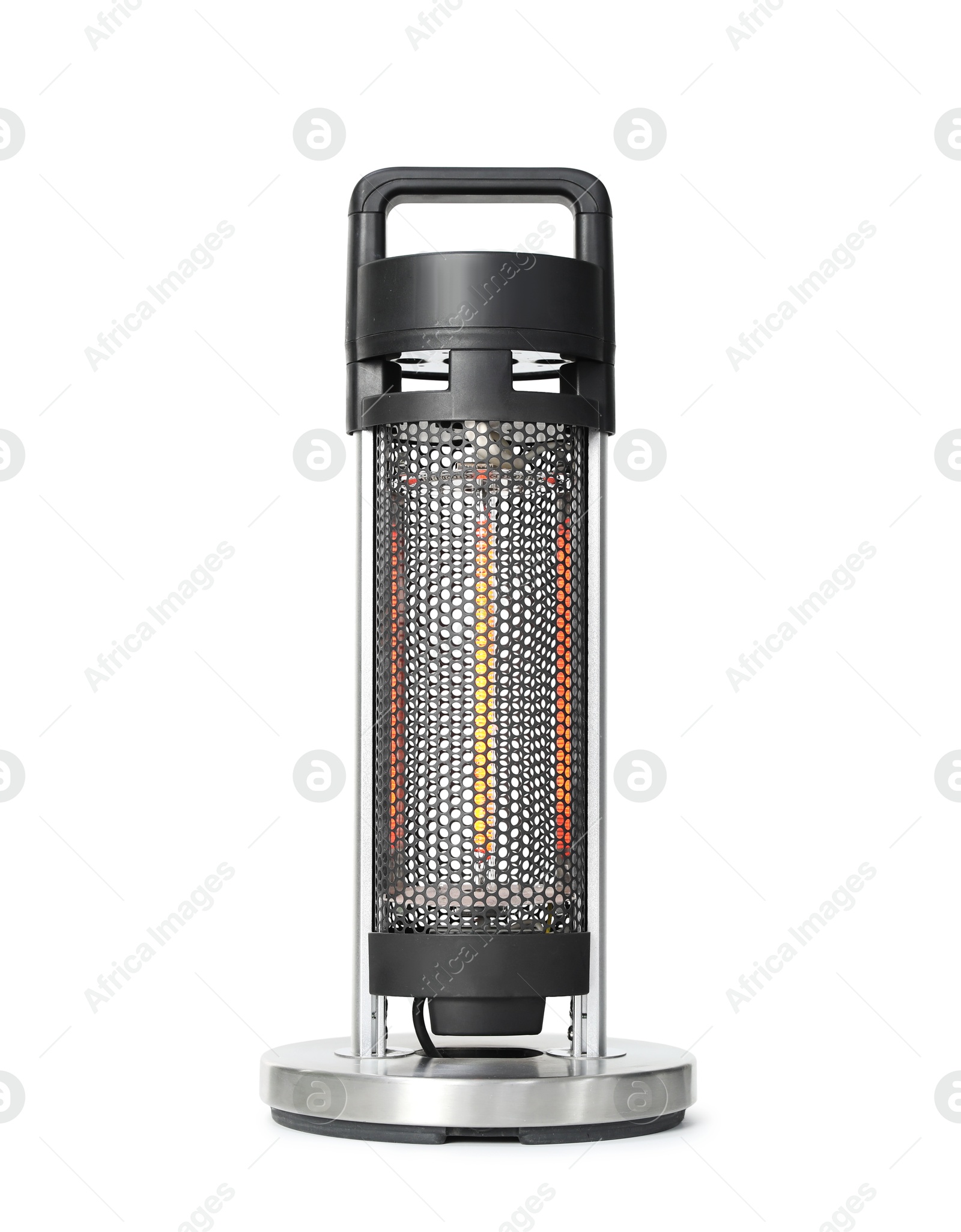 Photo of One modern electric heater isolated on white