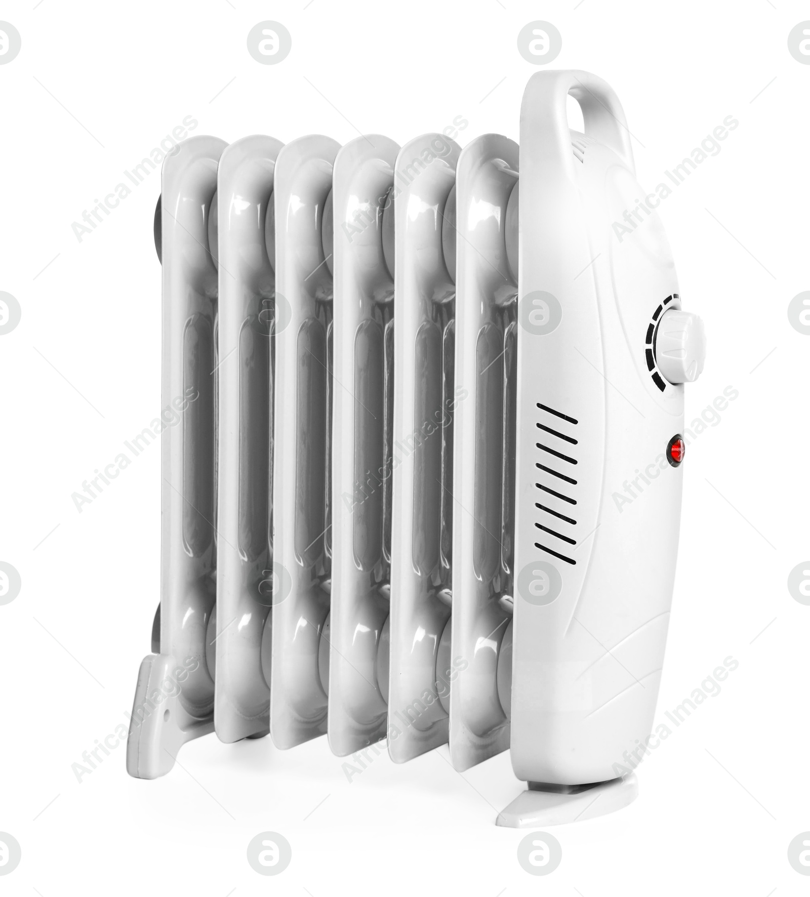 Photo of One modern electric heater isolated on white