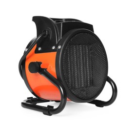 Photo of Modern electric fan heater isolated on white