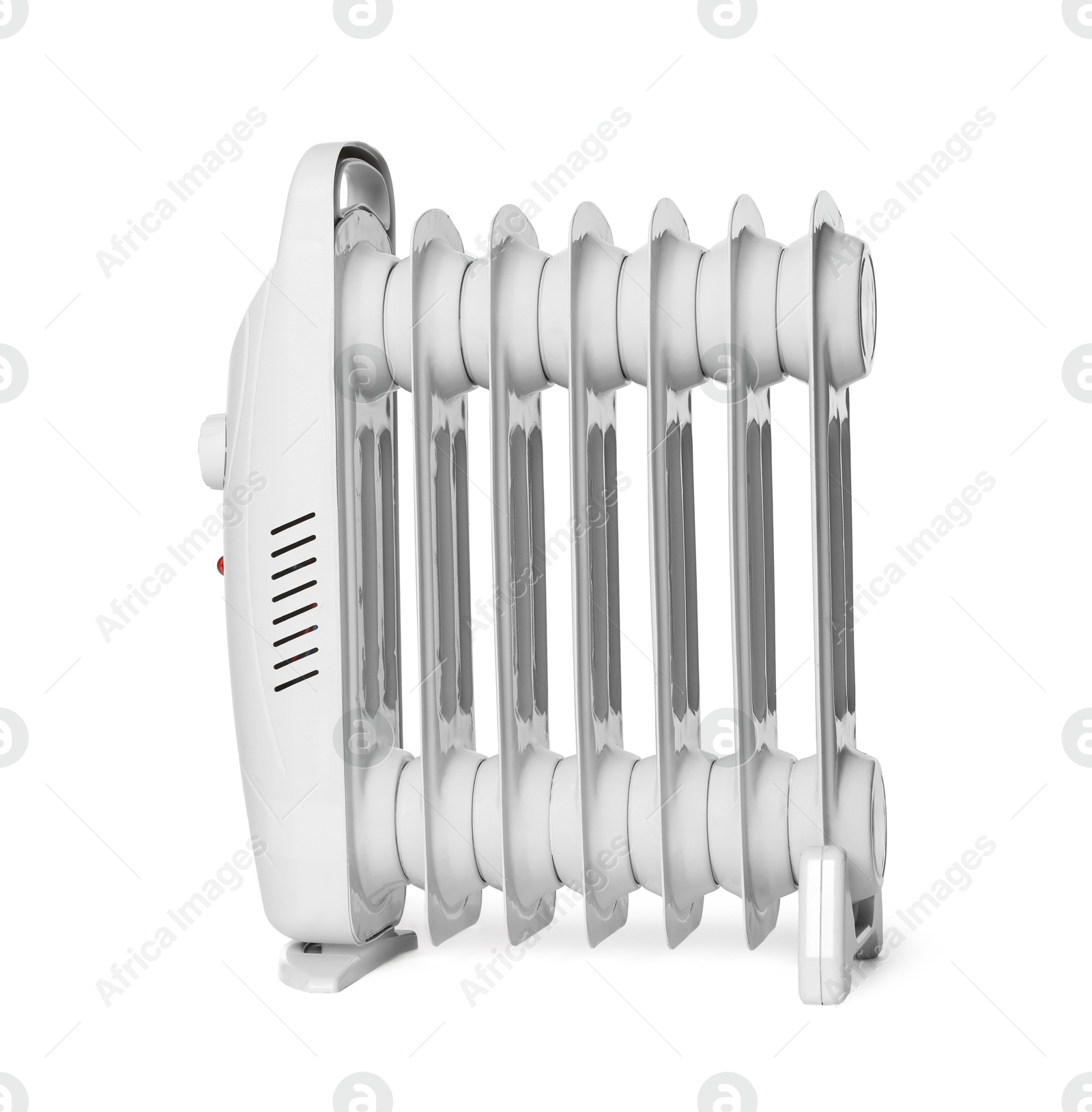 Photo of One modern electric heater isolated on white