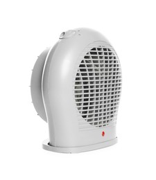 Photo of Modern electric fan heater isolated on white