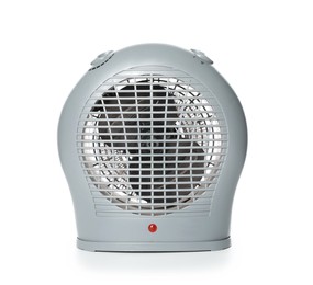 Photo of Modern electric fan heater isolated on white