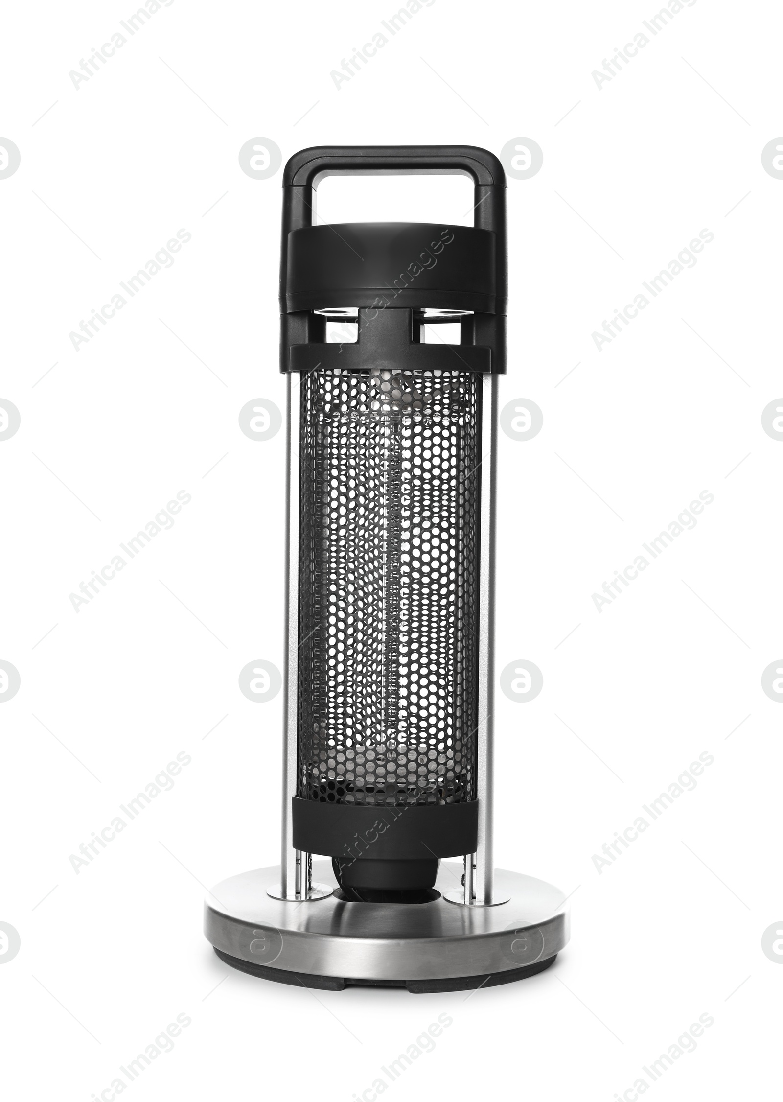 Photo of One modern electric heater isolated on white