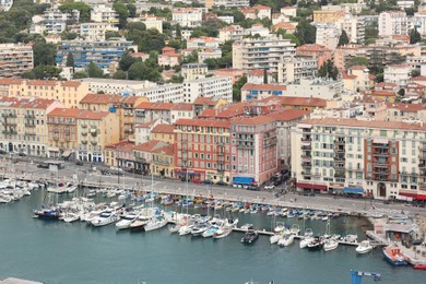 Photo of Nice, France - August 24, 2025: Picturesque view of moored boats in harbor near city