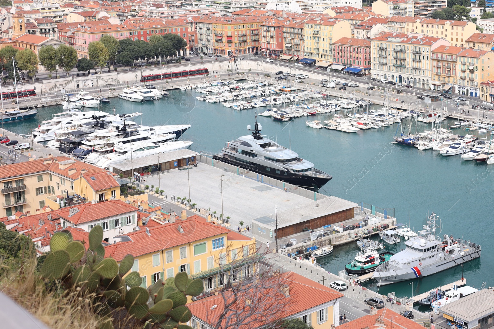 Photo of Nice, France - August 24, 2025: Picturesque view of moored boats in harbor near city