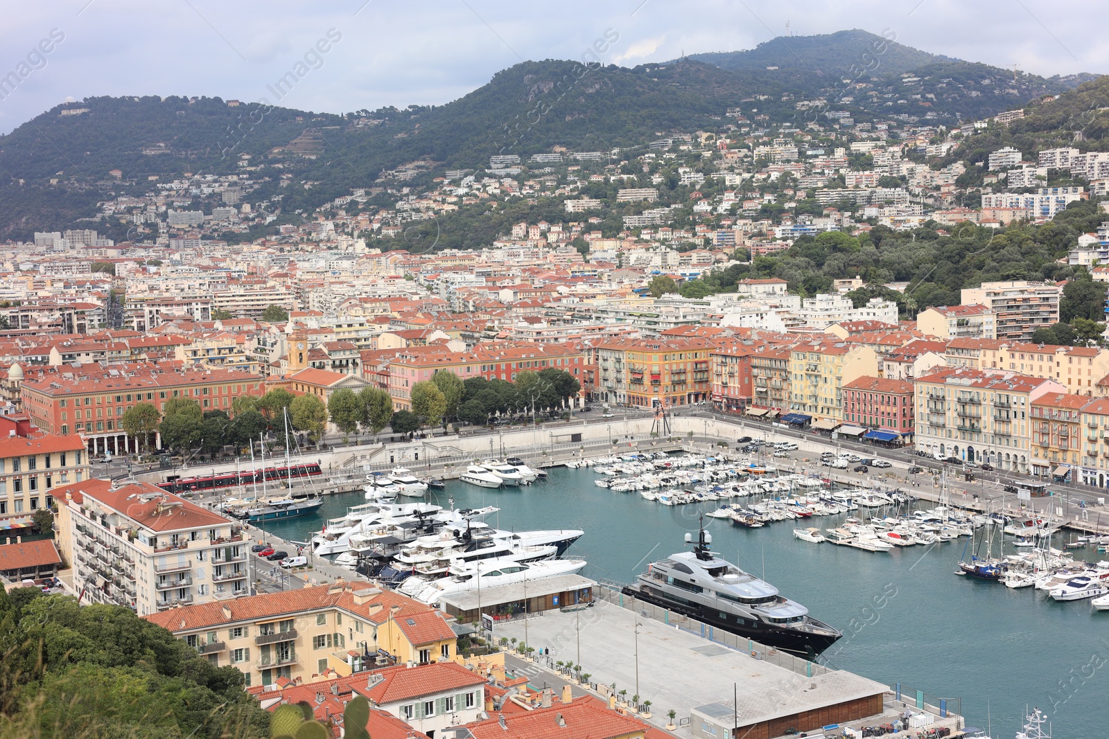 Photo of Nice, France - August 24, 2025: Picturesque view of moored boats in harbor near city