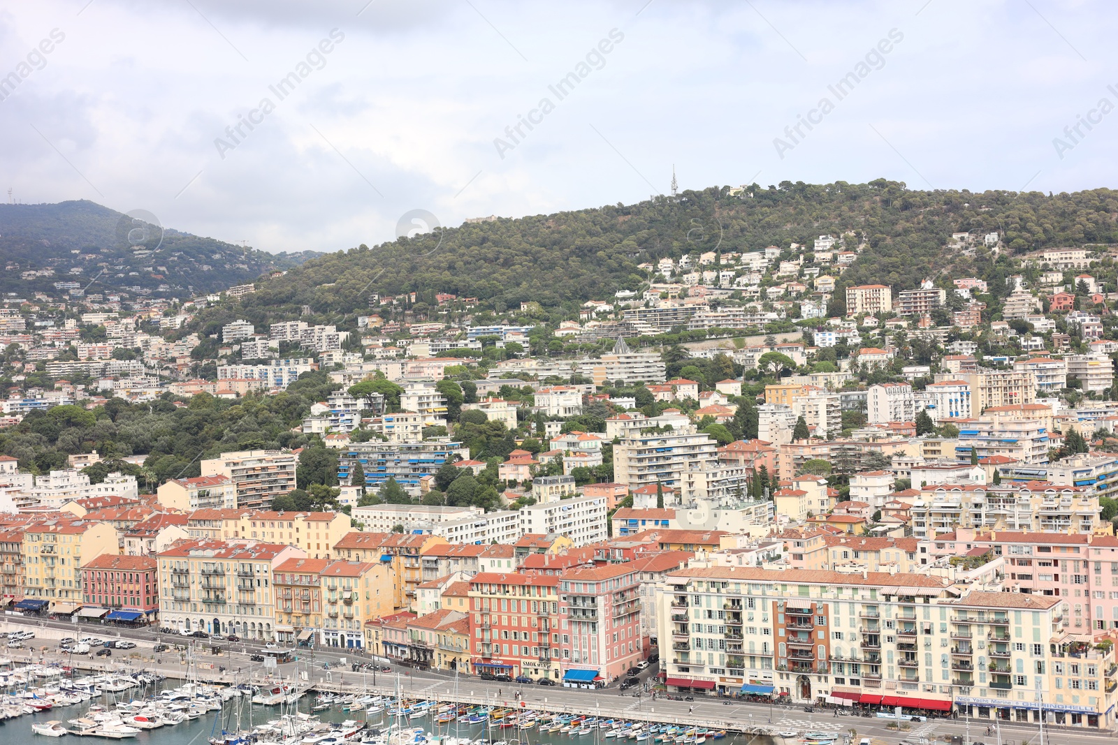 Photo of Nice, France - August 24, 2025: Picturesque view of moored boats in harbor near city