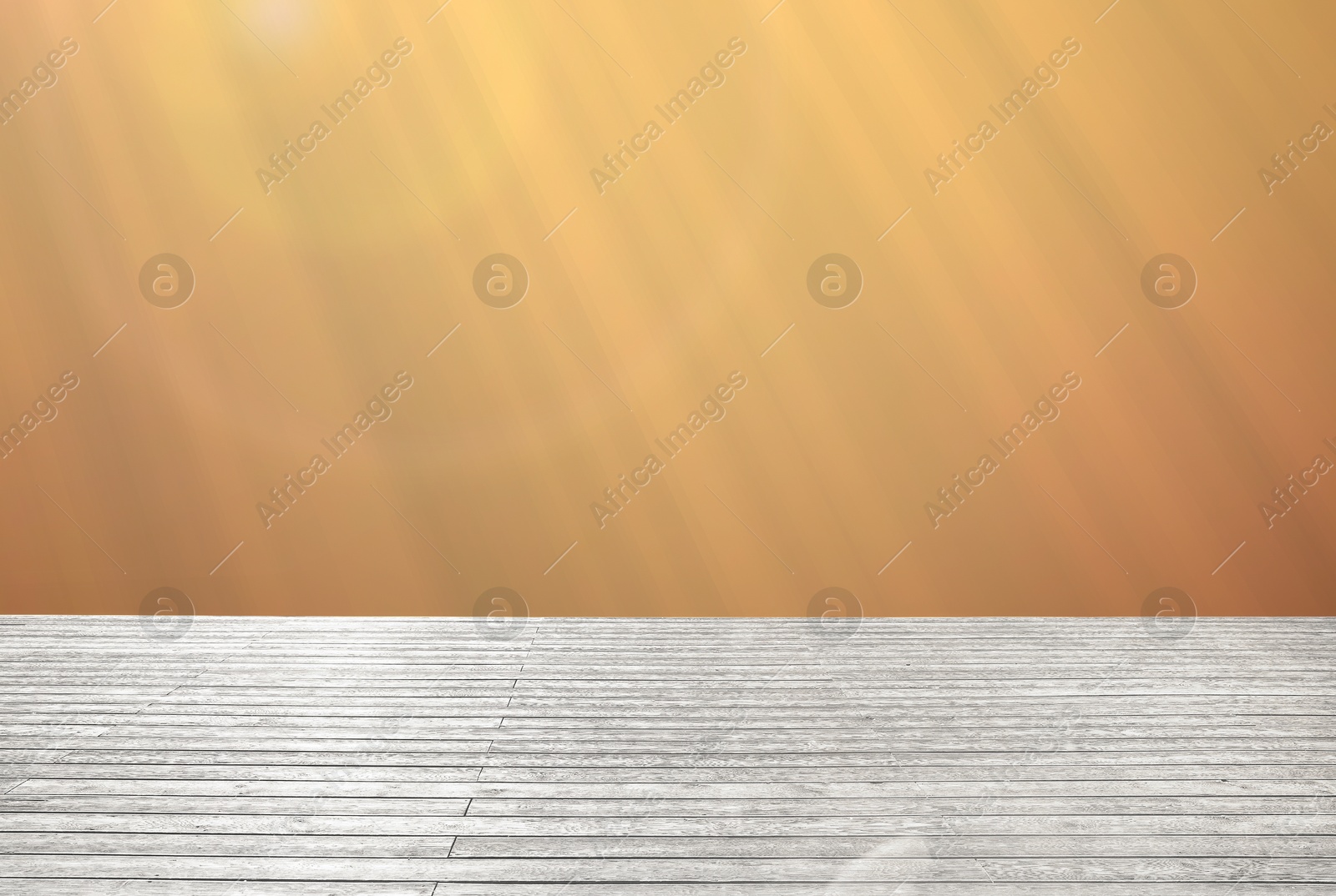 Image of Empty wooden floor and dark beige wall. Space for design
