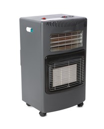 Photo of One electric heater isolated on white. Domestic appliance