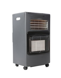 Photo of One electric heater isolated on white. Domestic appliance