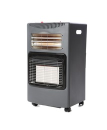 Photo of One electric heater isolated on white. Domestic appliance
