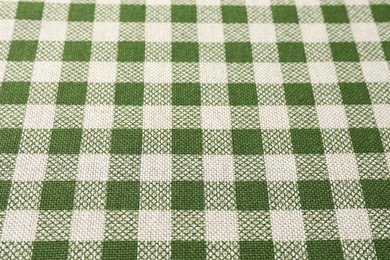 Photo of Texture of checkered fabric as background, closeup