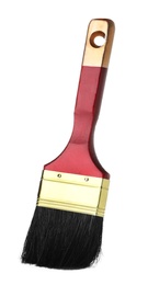 Photo of New paint brush on white background. Decorating tool