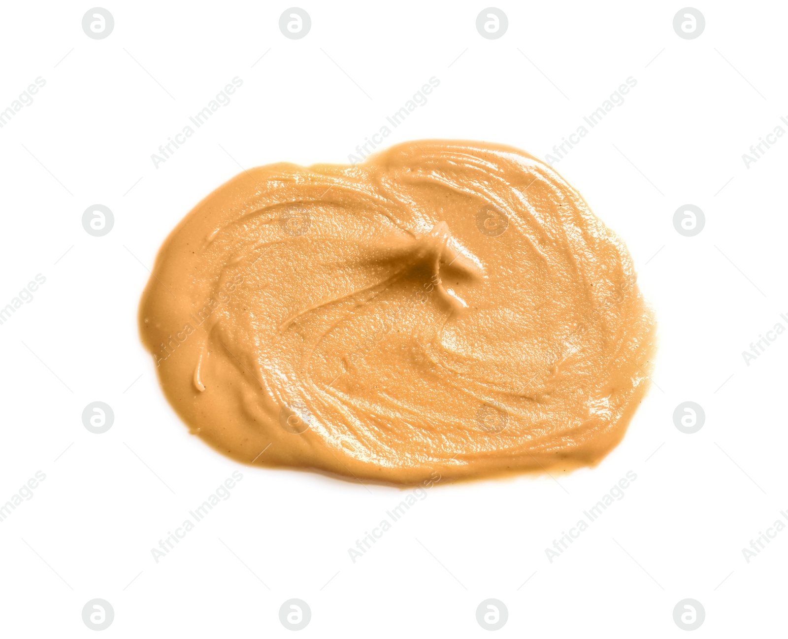 Photo of Creamy peanut butter on white background