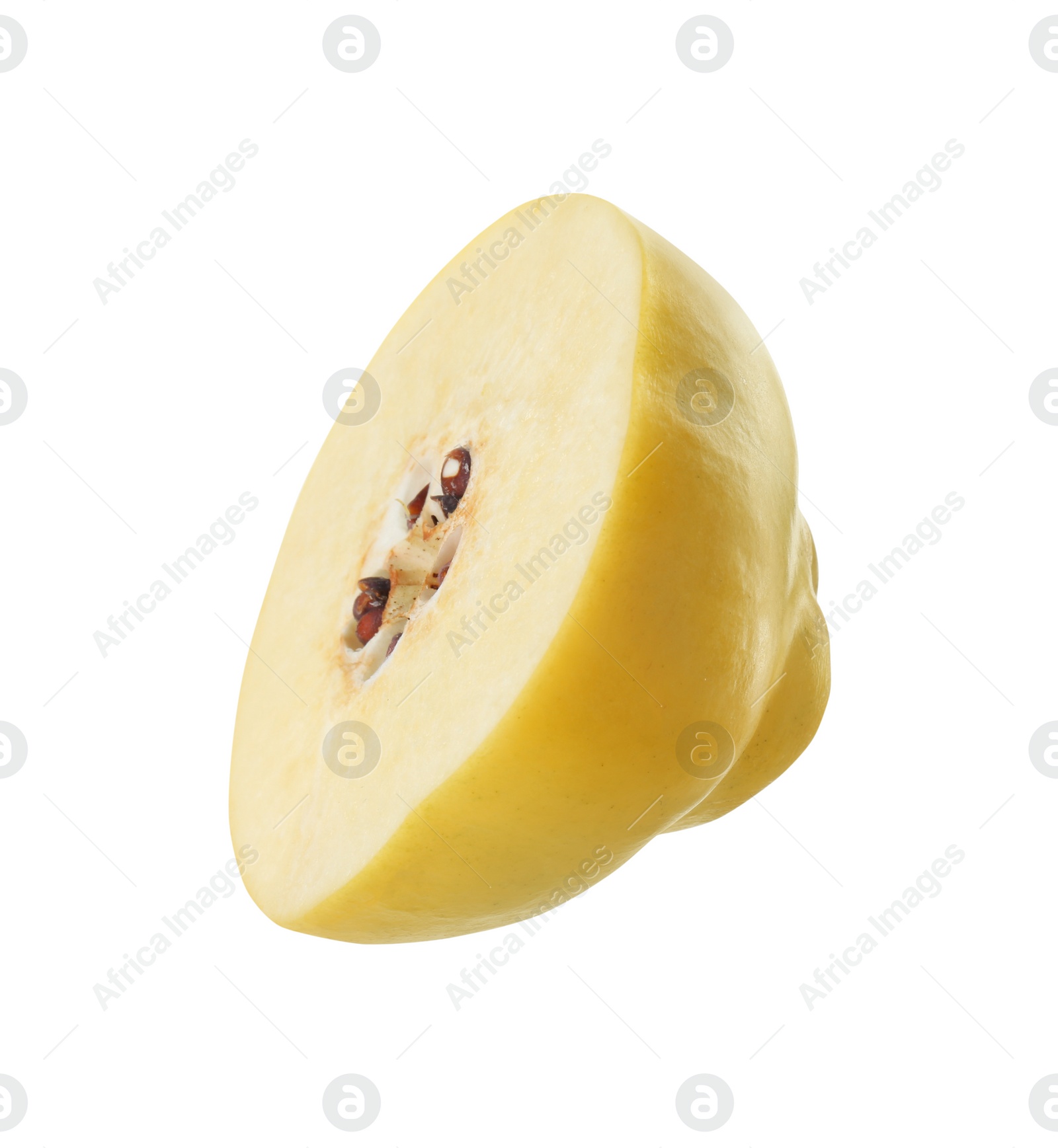 Photo of Piece of fresh ripe quince isolated on white