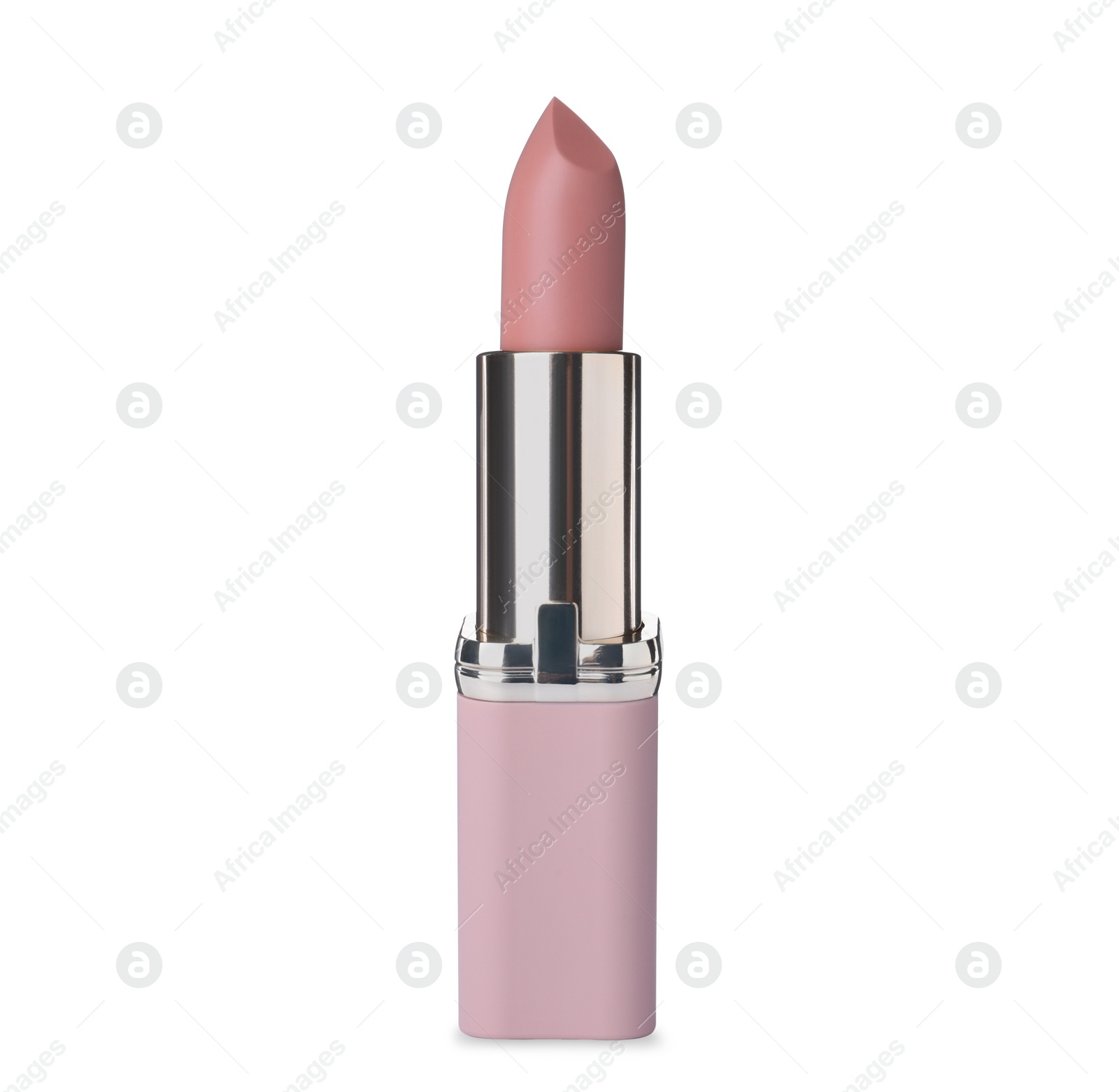 Photo of Beautiful lipstick isolated on white. Makeup product