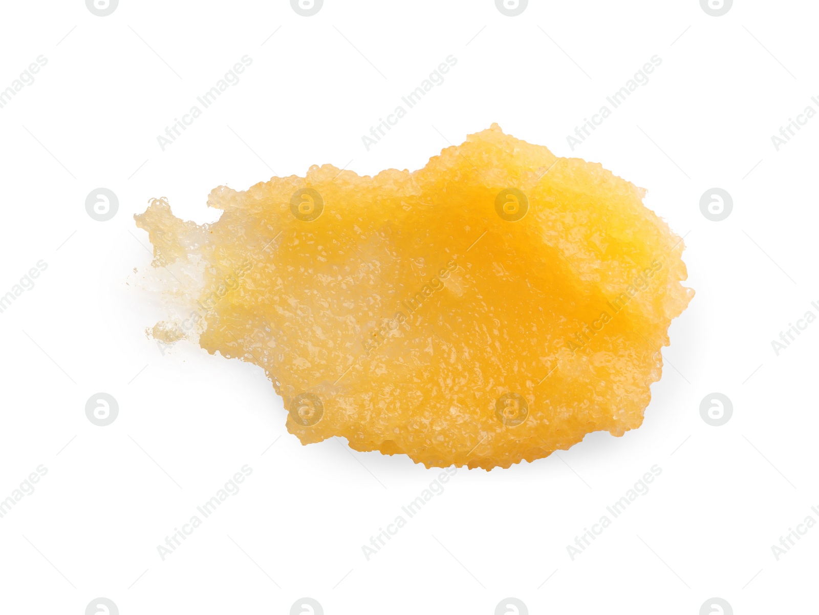 Photo of Sample of scrub on white background, top view