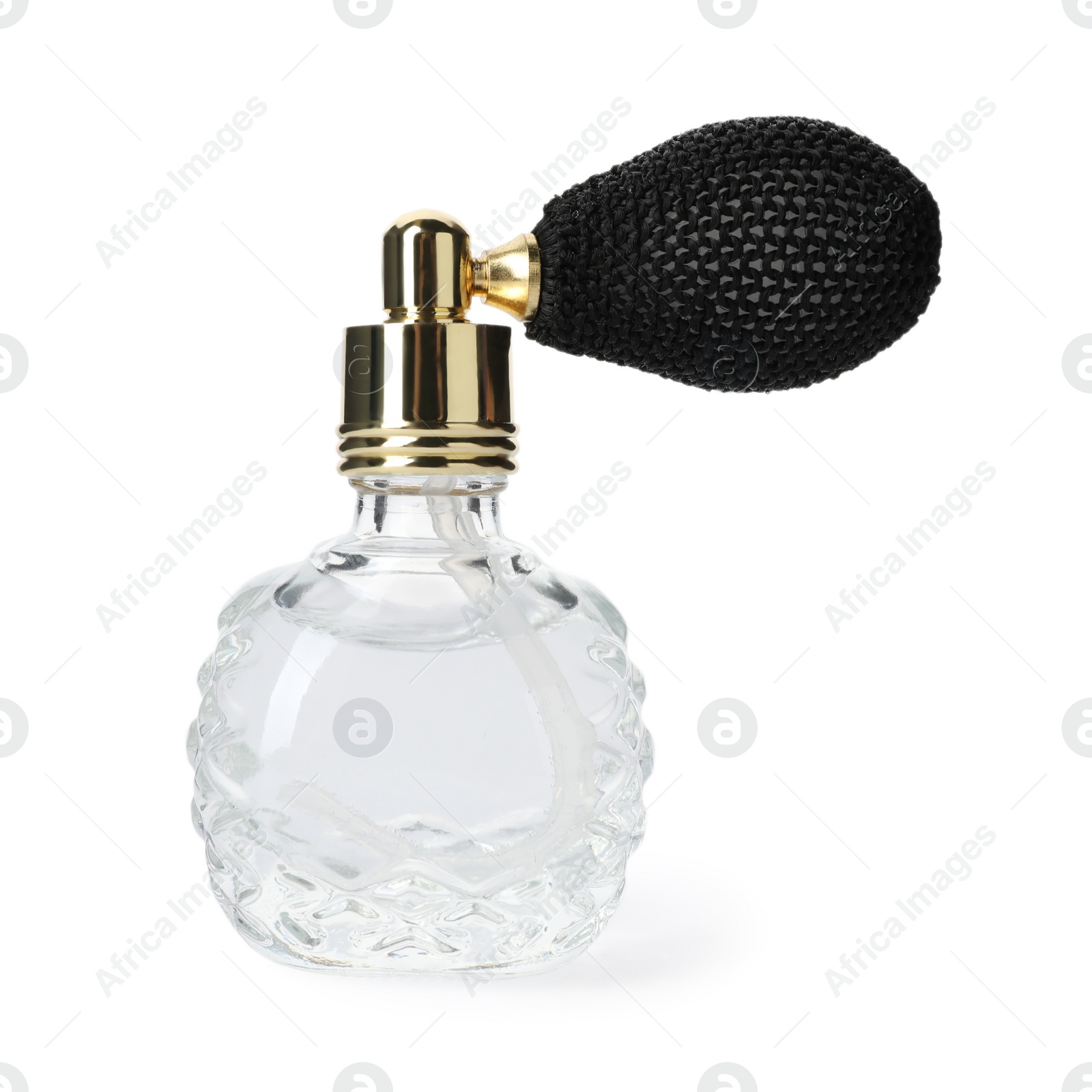 Photo of Vintage bottle of perfume isolated on white