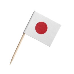 Photo of Small paper flag of Japan isolated on white