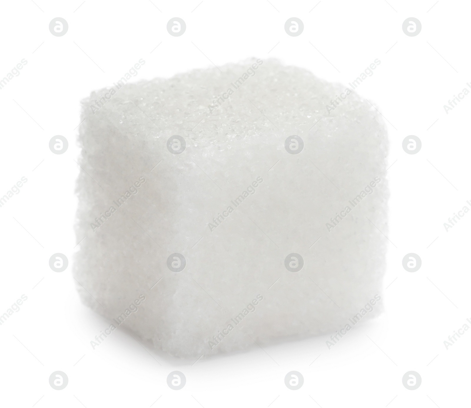 Photo of Refined sugar isolated on white, closeup view