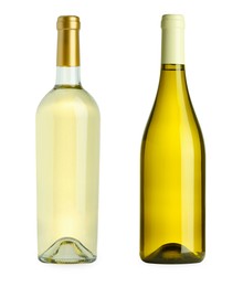 Image of Bottles of white wine isolated on white