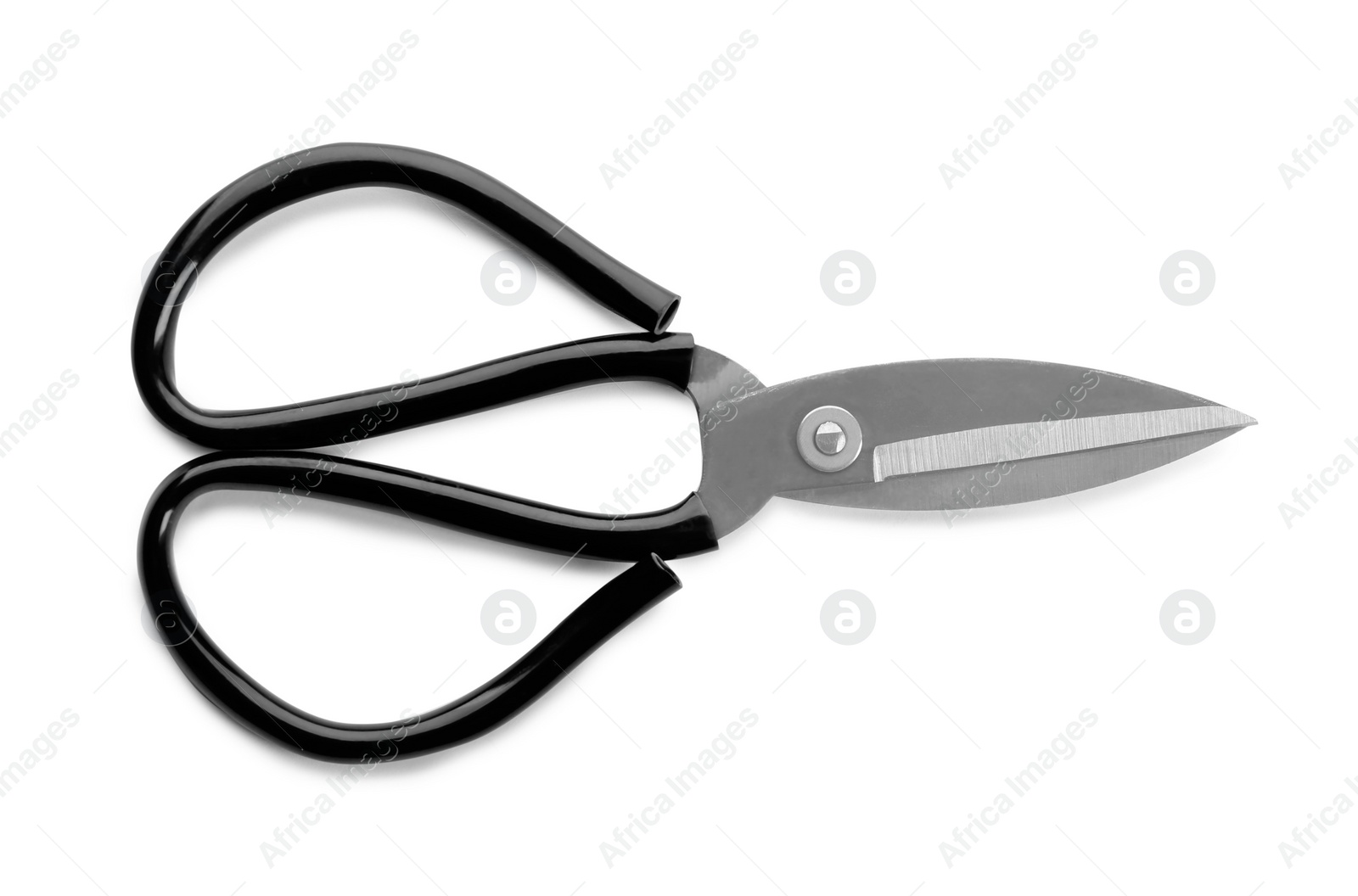 Photo of Pair of craft scissors on white background