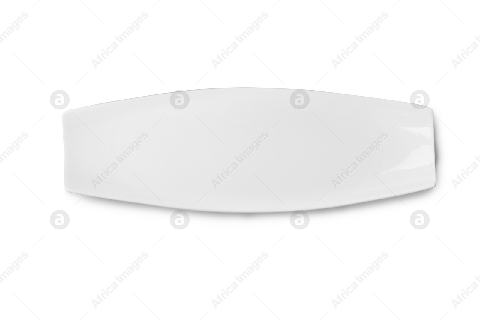 Photo of Ceramic plate with space for text on white background, top view. Washing dishes